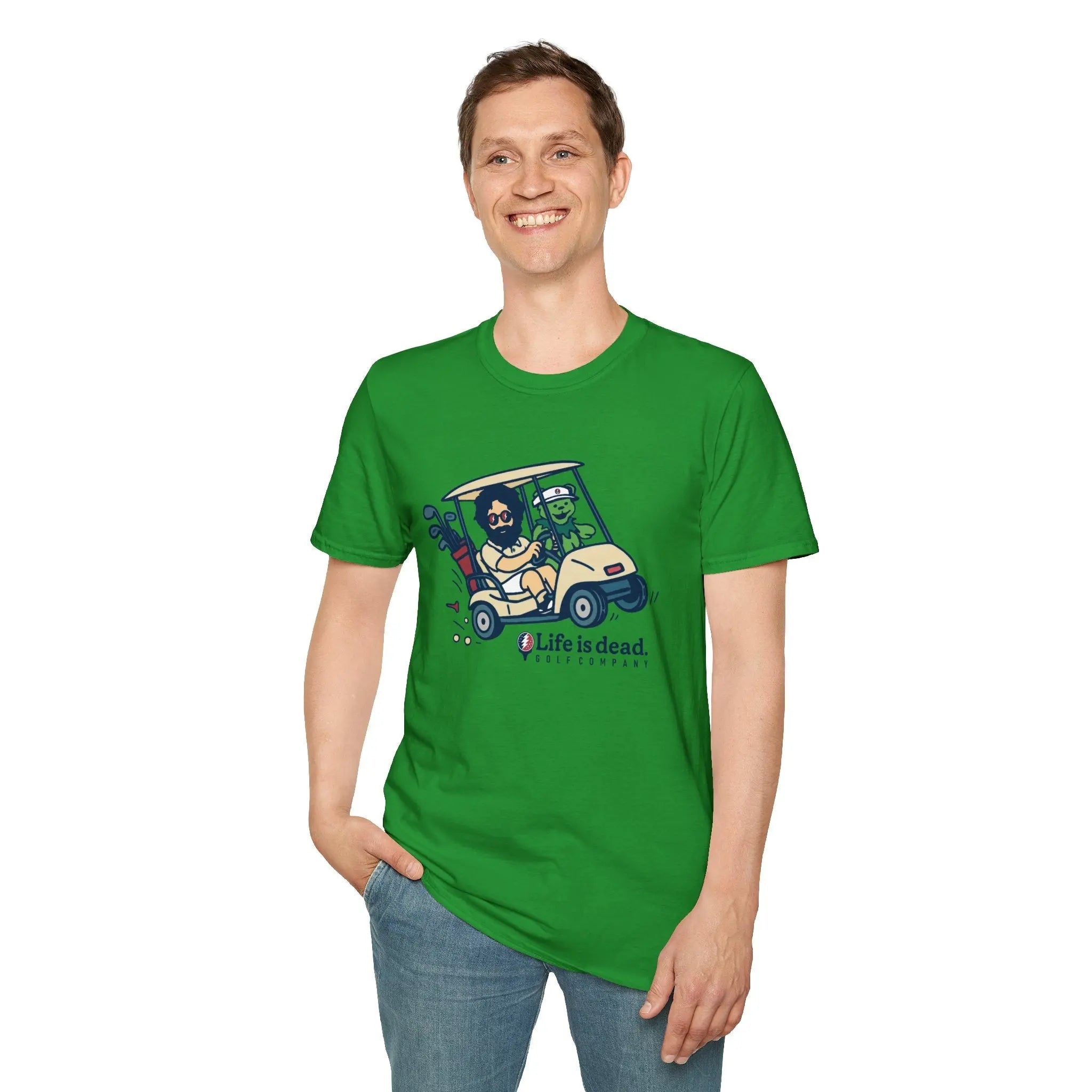 Joy Ridin' Jerry and The Bear Life is dead. Golf Company T-Shirt