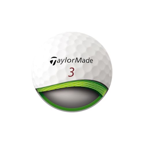 TaylorMade Tour Response Golf Balls, Enhanced 360° ClearPath Alignment, Speed Wrapped Core for Distance and Feel, Pack of 12