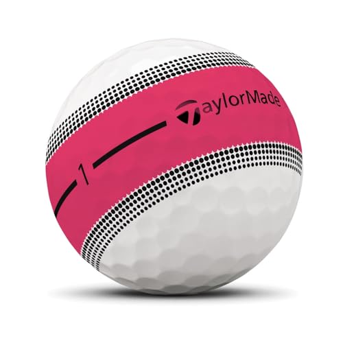TaylorMade Tour Response Golf Balls, Enhanced 360° ClearPath Alignment, Speed Wrapped Core for Distance and Feel, Pack of 12