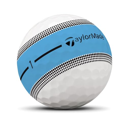 TaylorMade Tour Response Golf Balls, Enhanced 360° ClearPath Alignment, Speed Wrapped Core for Distance and Feel, Pack of 12