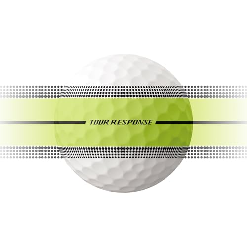 TaylorMade Tour Response Golf Balls, Enhanced 360° ClearPath Alignment, Speed Wrapped Core for Distance and Feel, Pack of 12