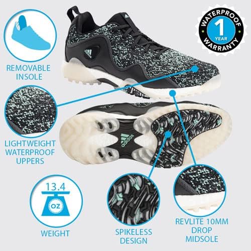 Adidas Mens Codechaos 21 Primeblue Spikeless Golf Shoes