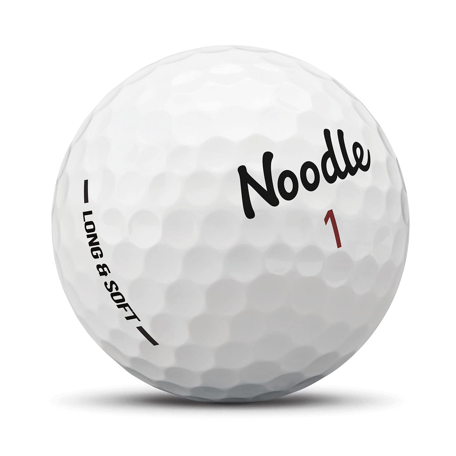 TaylorMade Noodle Long & Soft Golf Balls, Ultra-Soft 34 Compression Core, Great Feel and Increased Spin, Patented Dimple Design for Straighter Flight