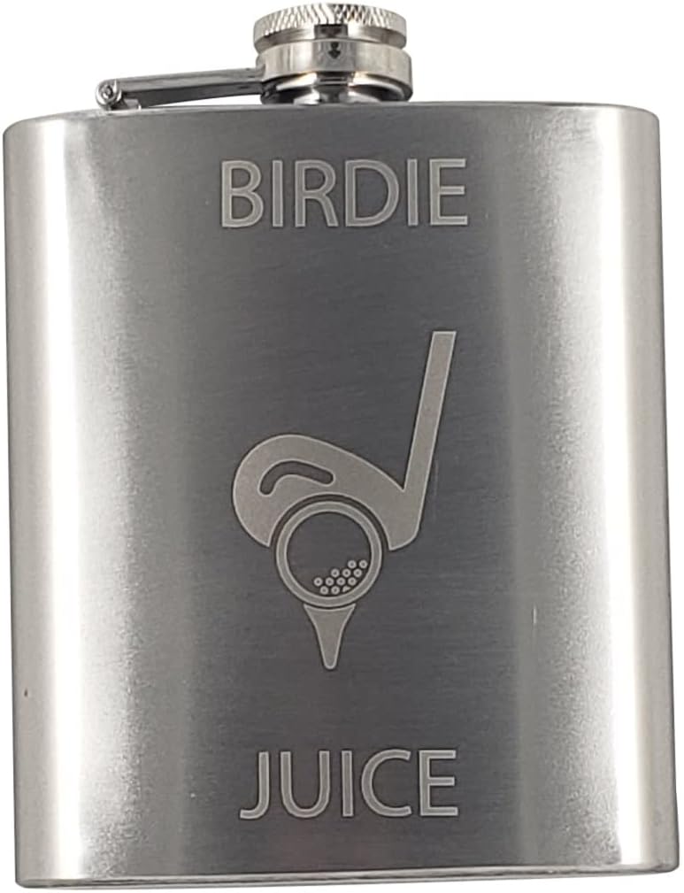 Golf "Birdie Juice" Flask - 7 oz Flask Gift Set