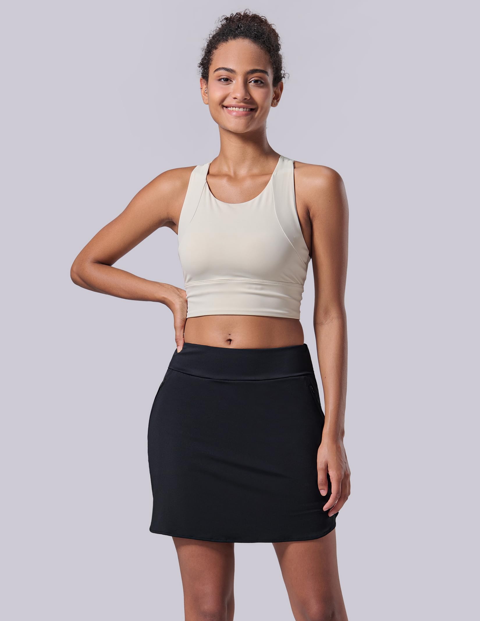 3 Pack Women’s Active Skorts with Pockets High Waist Athletic Skirts with Built-in Shorts for Tennis Golf Workout