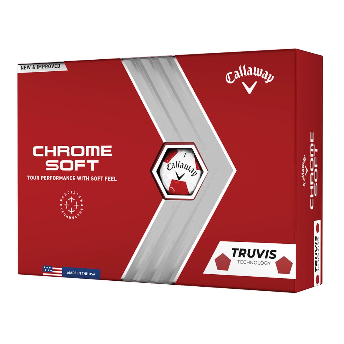 Callaway Golf 2022 Chrome Soft Golf Balls (True Track (Red/Blue)