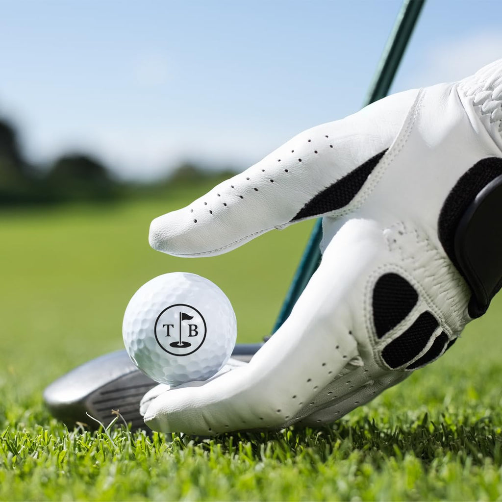 Personalized Golf Ball Stamp Marker, Custom Large 17mm Logo Stamper, Reusable Waterproof Aluminum Golf Ball Marking Tool, Unique Golf Accessories Gift for Men Golfer,Dad,Husband (Green)