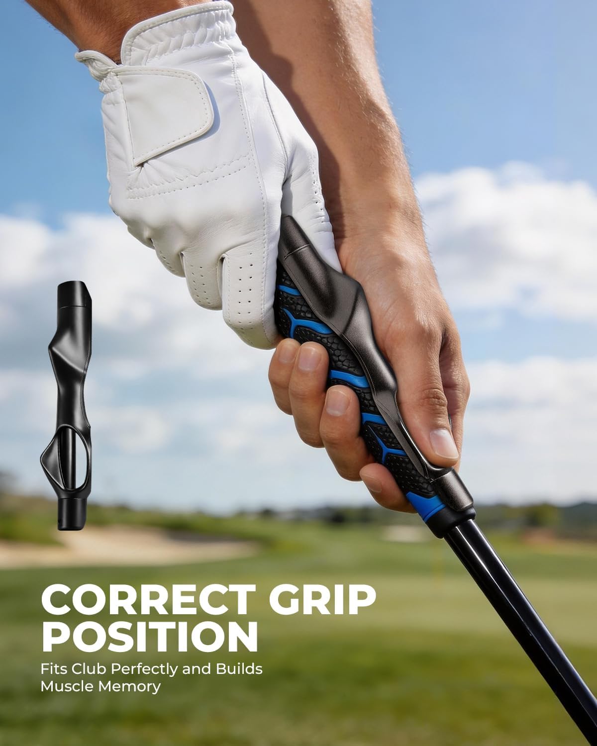 Complete Golf Accessories Set - Golf Grip Trainer, Golf Swing Trainer Arm Band, Golf Hitting Mat and Golf Ball Marker Kit, Golf Training Aid for Improving Swing Technique for Home & Outdoor Practice