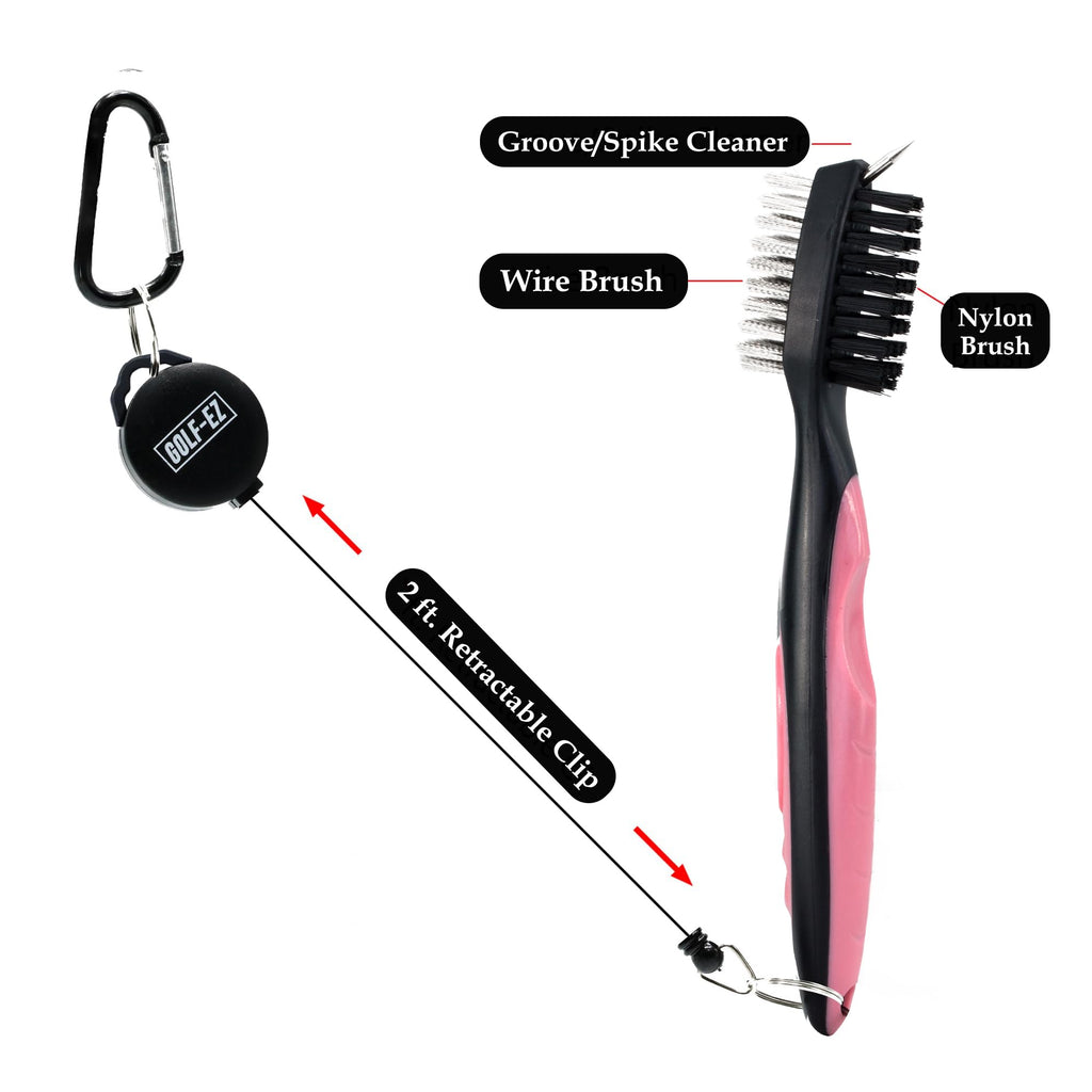 Golf Essentials Kit | Must-Have Accessories – Water Brush, Towel, Club Brush, Ball Marker, Divot Repair Tool, Ball & Tee Holder, Golf Gifts for Men & Women