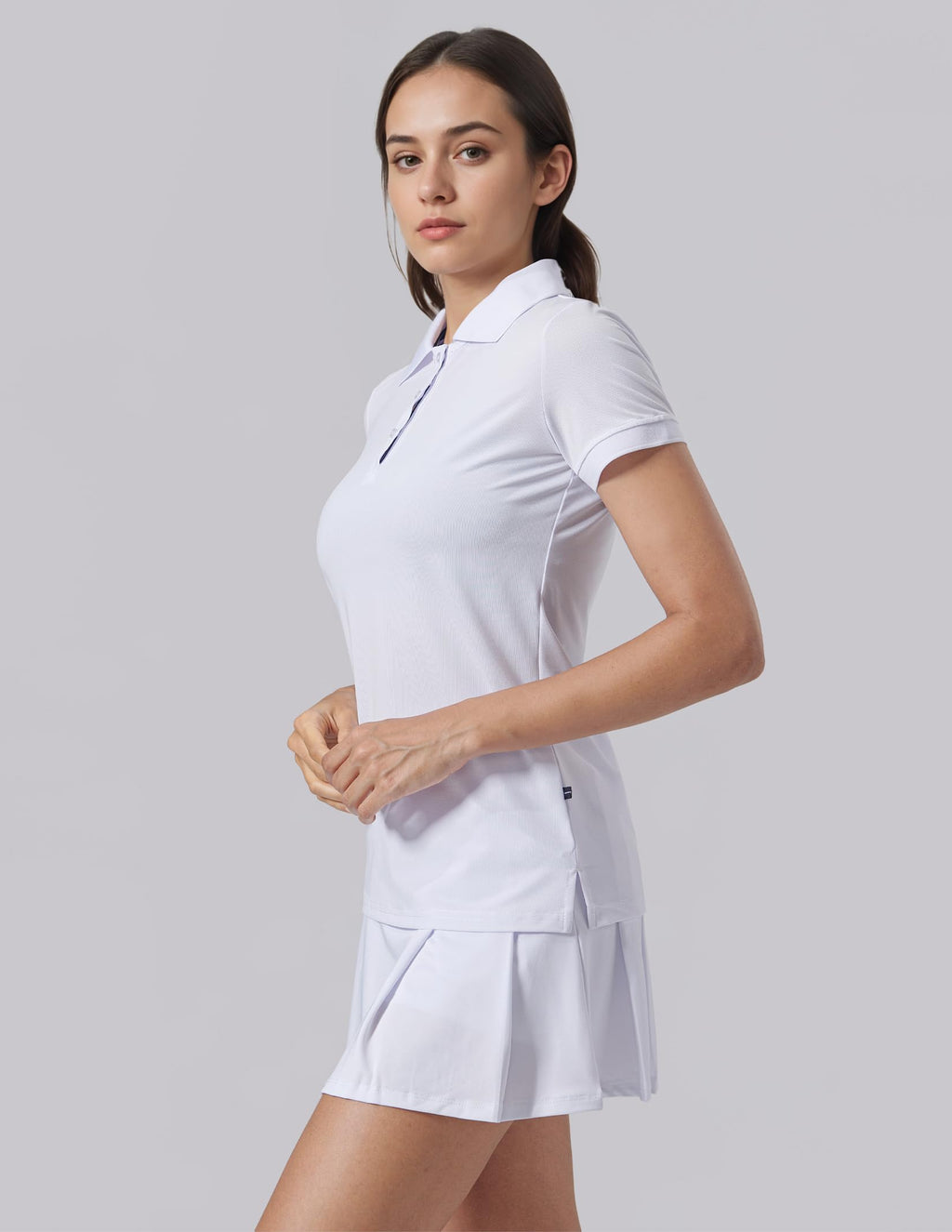 3 Pack Women's Athletic Dry Fit Polo Shirts, Wicking Short Sleeve Collared Golf T Shirt Tennis Tops