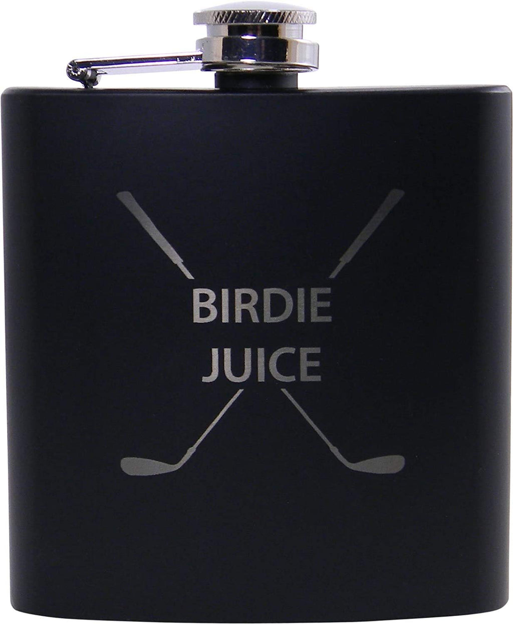 Birdie Juice Flask, Funnel, Shot Glasses, and Gift Box - Golfing Birdie Juice Hip Stainless Steel Metal Matte 6-Ounce Golf Bag Flask (Pink)