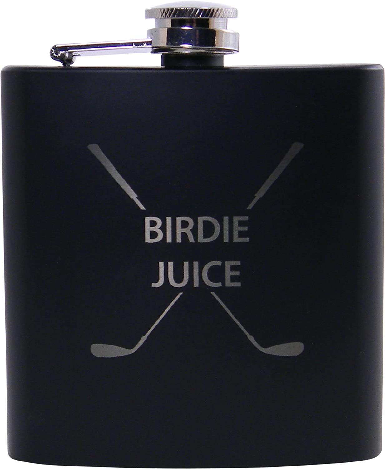 Birdie Juice Flask, Funnel, Shot Glasses, and Gift Box - Golfing Birdie Juice Hip Stainless Steel Metal Matte 6-Ounce Golf Bag Flask (Pink)