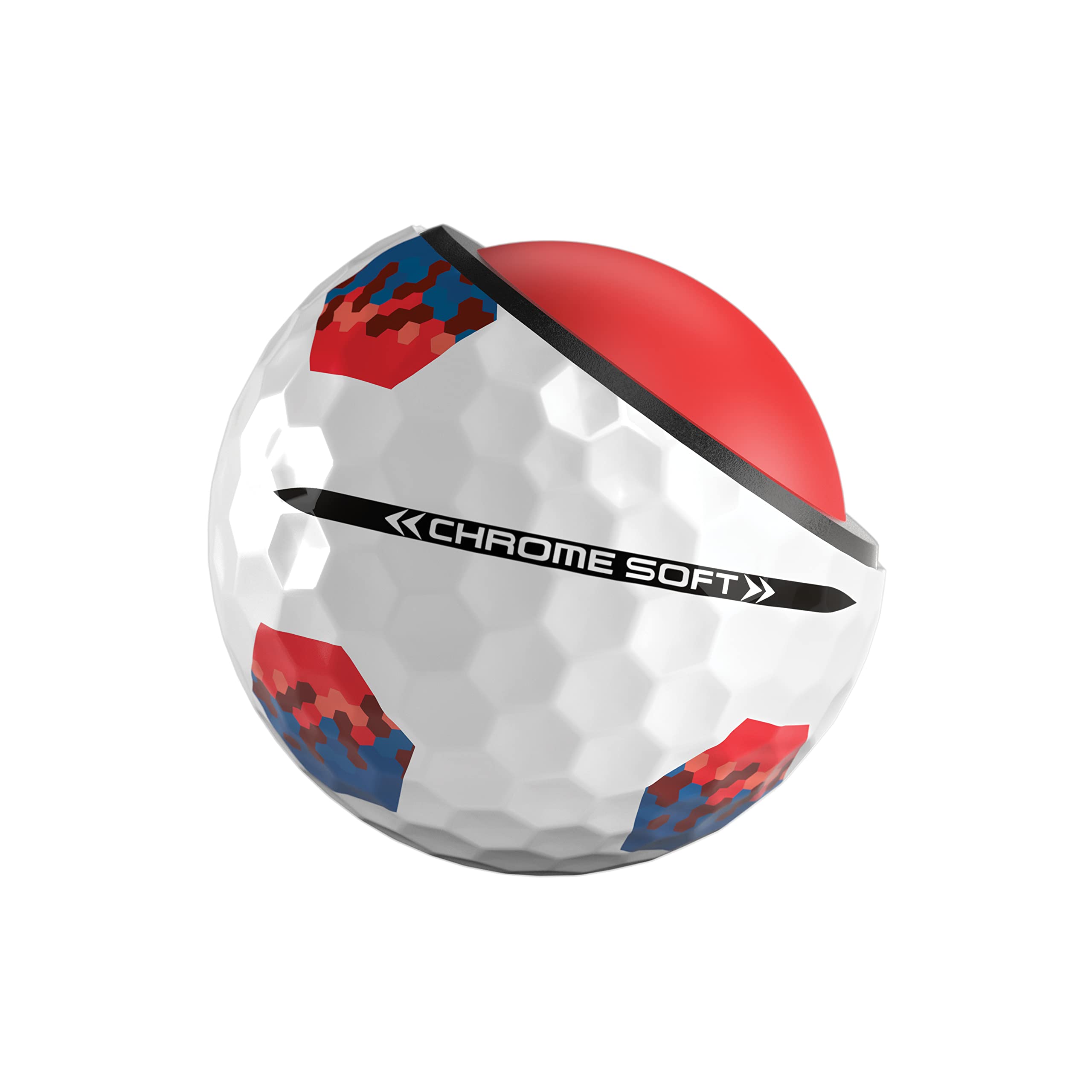 Callaway Golf 2022 Chrome Soft Golf Balls (True Track (Red/Blue)