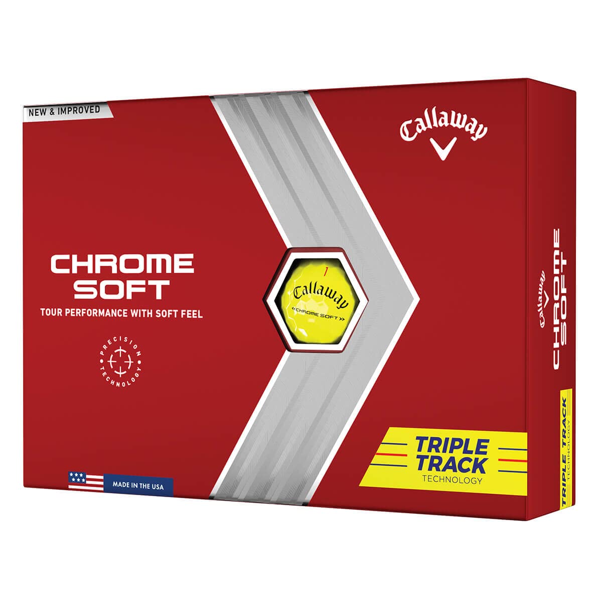 Callaway Golf 2022 Chrome Soft Golf Balls (True Track (Red/Blue)