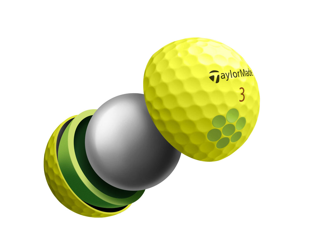 TaylorMade Tour Response Golf Balls, Enhanced 360° ClearPath Alignment, Speed Wrapped Core for Distance and Feel, Pack of 12