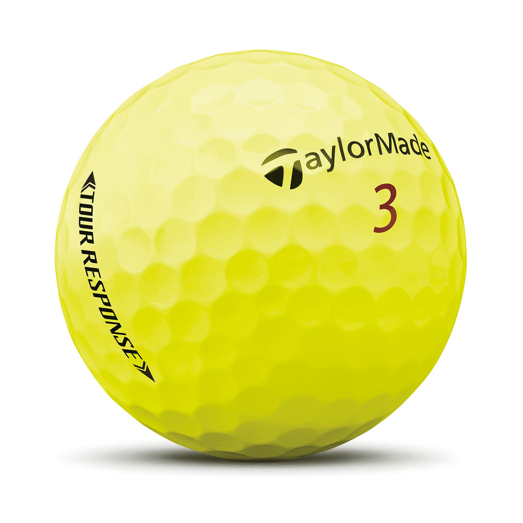 TaylorMade Tour Response Golf Balls, Enhanced 360° ClearPath Alignment, Speed Wrapped Core for Distance and Feel, Pack of 12