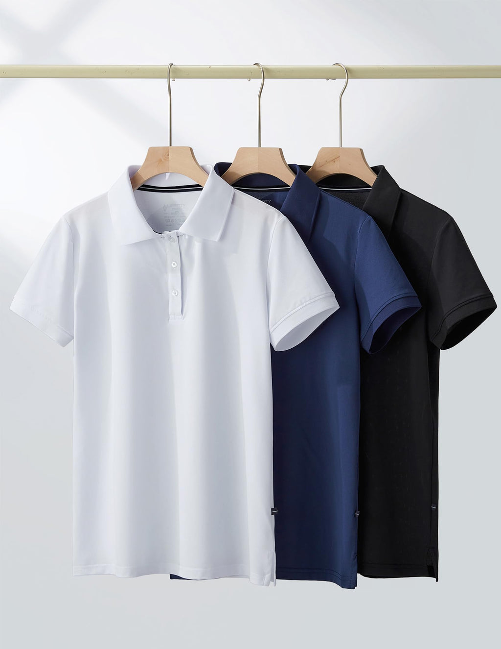 3 Pack Women's Athletic Dry Fit Polo Shirts, Wicking Short Sleeve Collared Golf T Shirt Tennis Tops