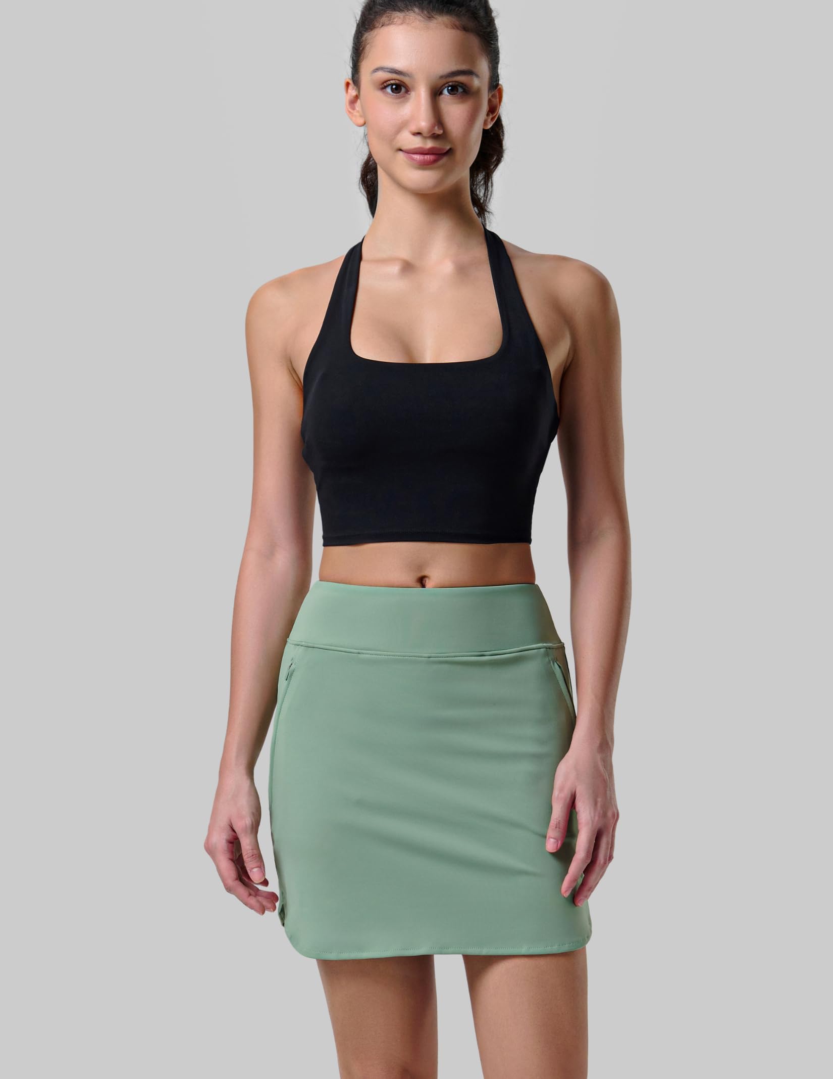 3 Pack Women’s Active Skorts with Pockets High Waist Athletic Skirts with Built-in Shorts for Tennis Golf Workout