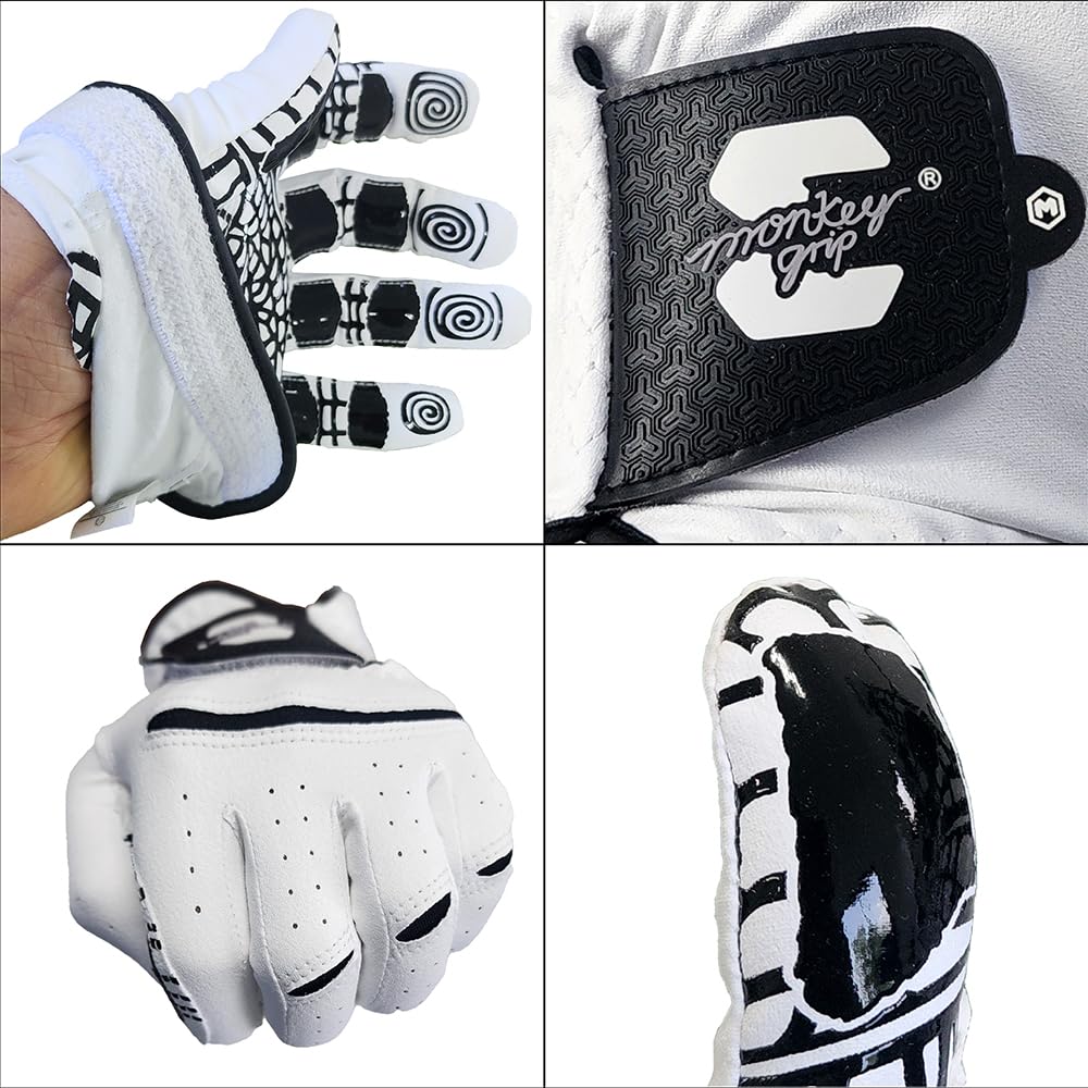MONKEY GRIP Golf Glove Premium Synthetic Nonslip Spider Grip Tacky All Weather Slice Killer No Twist Left Hand