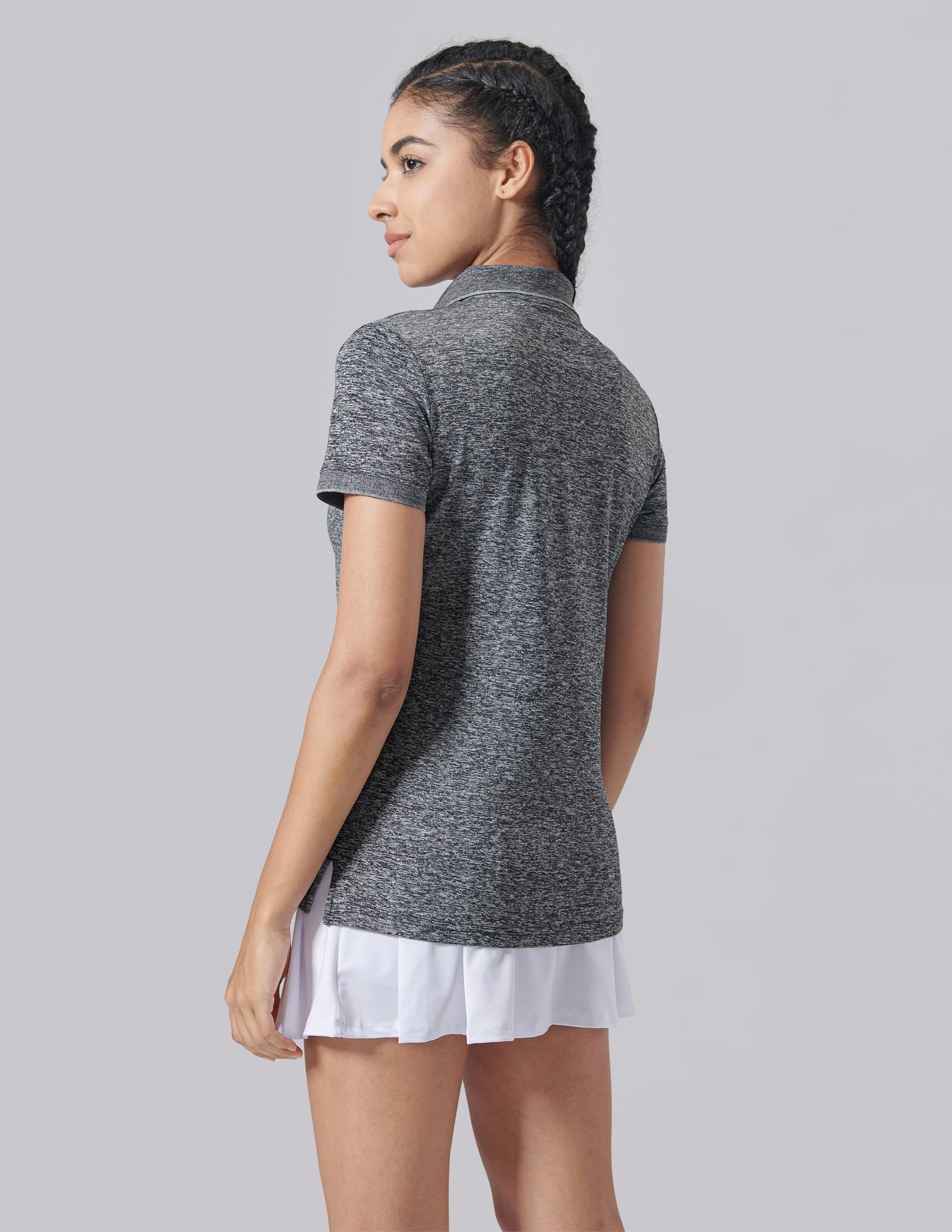 3 Pack Women's Athletic Dry Fit Polo Shirts, Wicking Short Sleeve Collared Golf T Shirt Tennis Tops