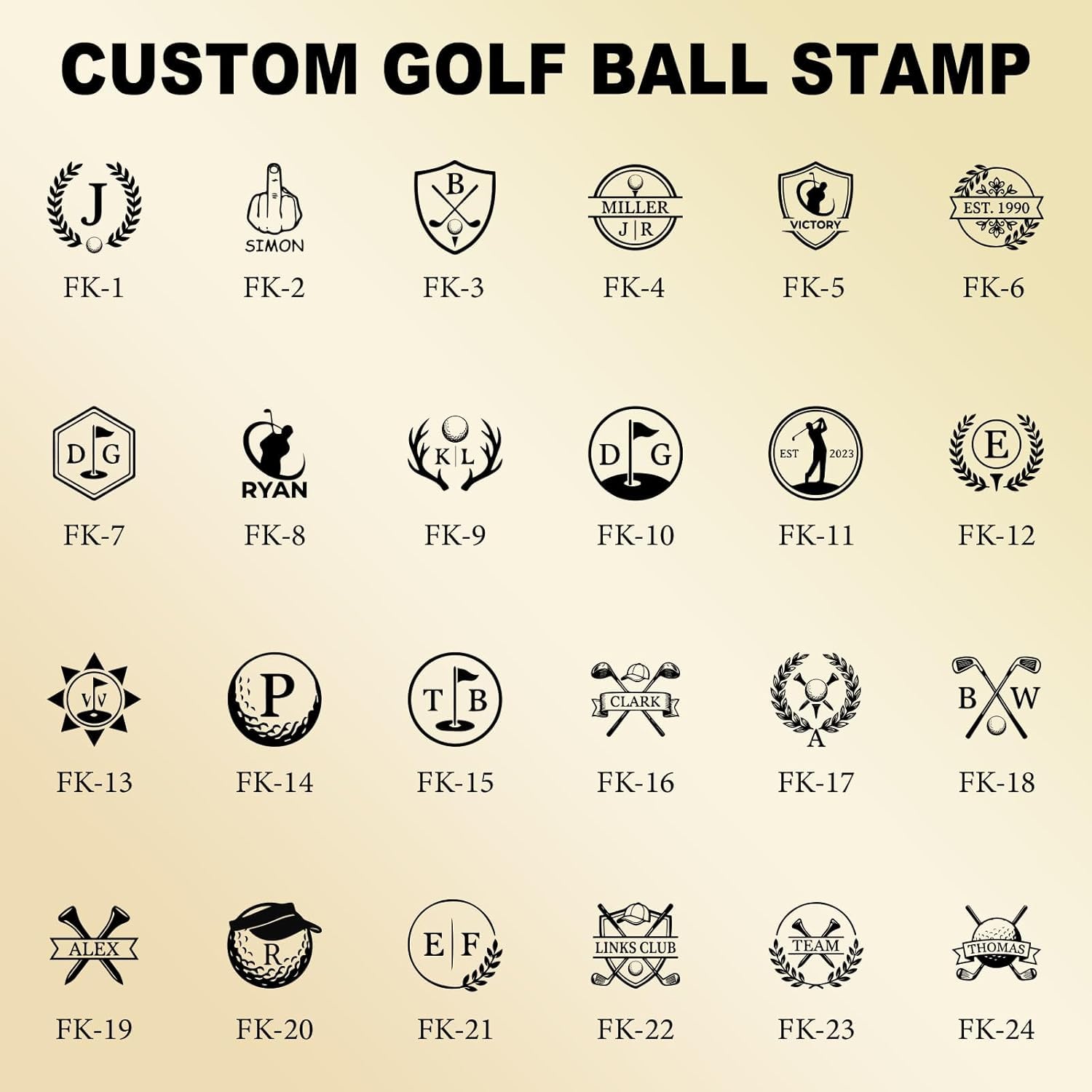 Personalized Golf Ball Stamp Marker, Custom Large 17mm Logo Stamper, Reusable Waterproof Aluminum Golf Ball Marking Tool, Unique Golf Accessories Gift for Men Golfer,Dad,Husband (Green)