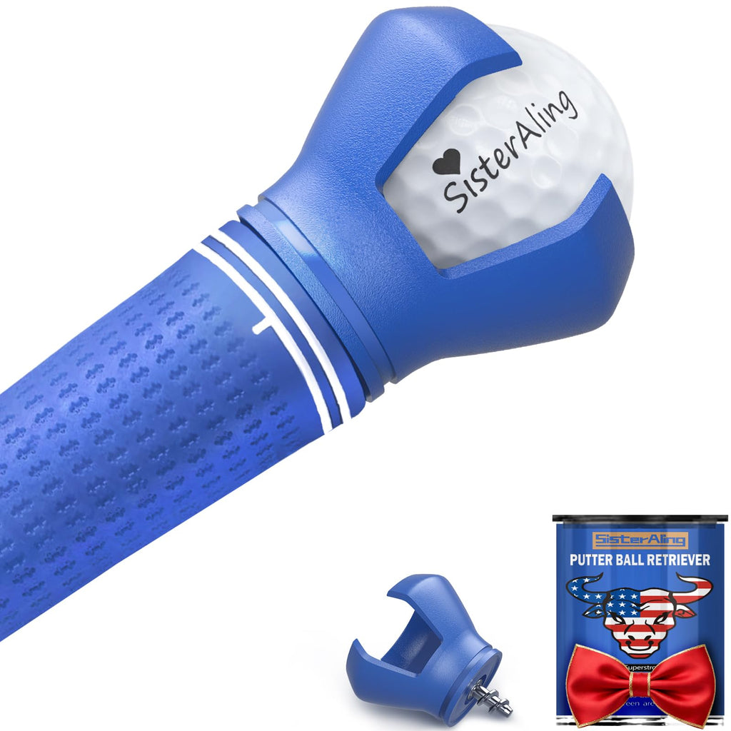 3-Prong Golf Ball Retriever Grabber Pick Up,Back Saver Claw Put On Putter Grip,Suction Cup Ball Grabber,Sucker for Golf Screws Tool