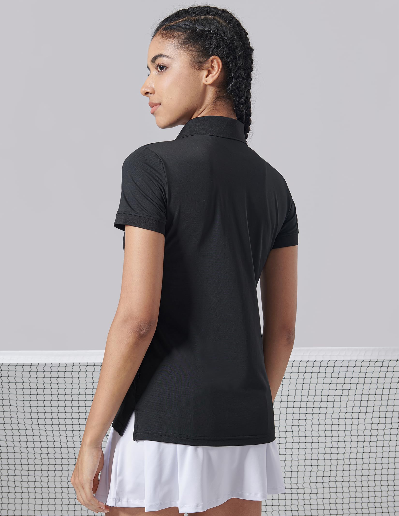 3 Pack Women's Athletic Dry Fit Polo Shirts, Wicking Short Sleeve Collared Golf T Shirt Tennis Tops