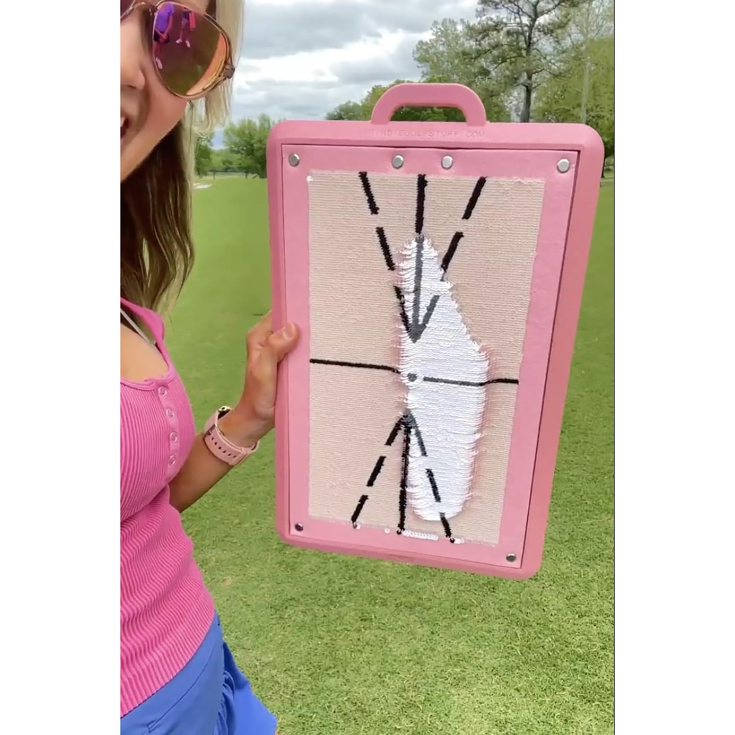 Birdie Mat Pro Premium Swing Training Mat for Analyzing Swing Path and Ball Impact