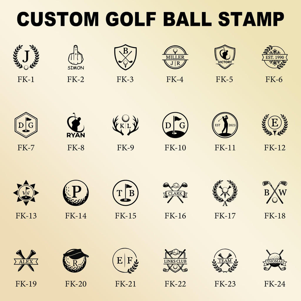 Personalized Golf Ball Stamp Marker, Custom Large 17mm Logo Stamper, Reusable Waterproof Aluminum Golf Ball Marking Tool, Unique Golf Accessories Gift for Men Golfer,Dad,Husband (Green)