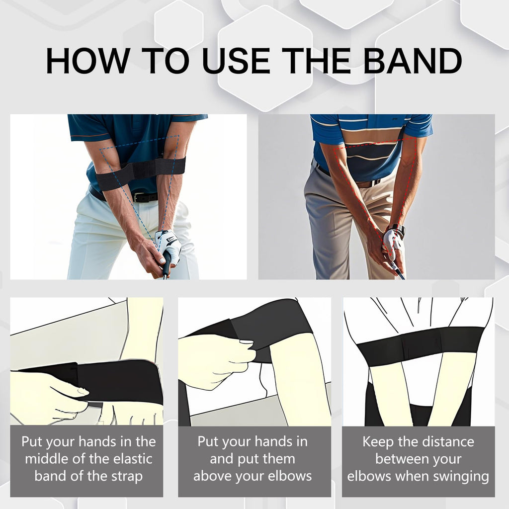 Golf Swing Trainer Aid, Golf Arm Band Training Aid, Golf Swing Band, Golf Connection Band, Golf Training Aid, Connection Band Golf, Swing Correcting Arm Band