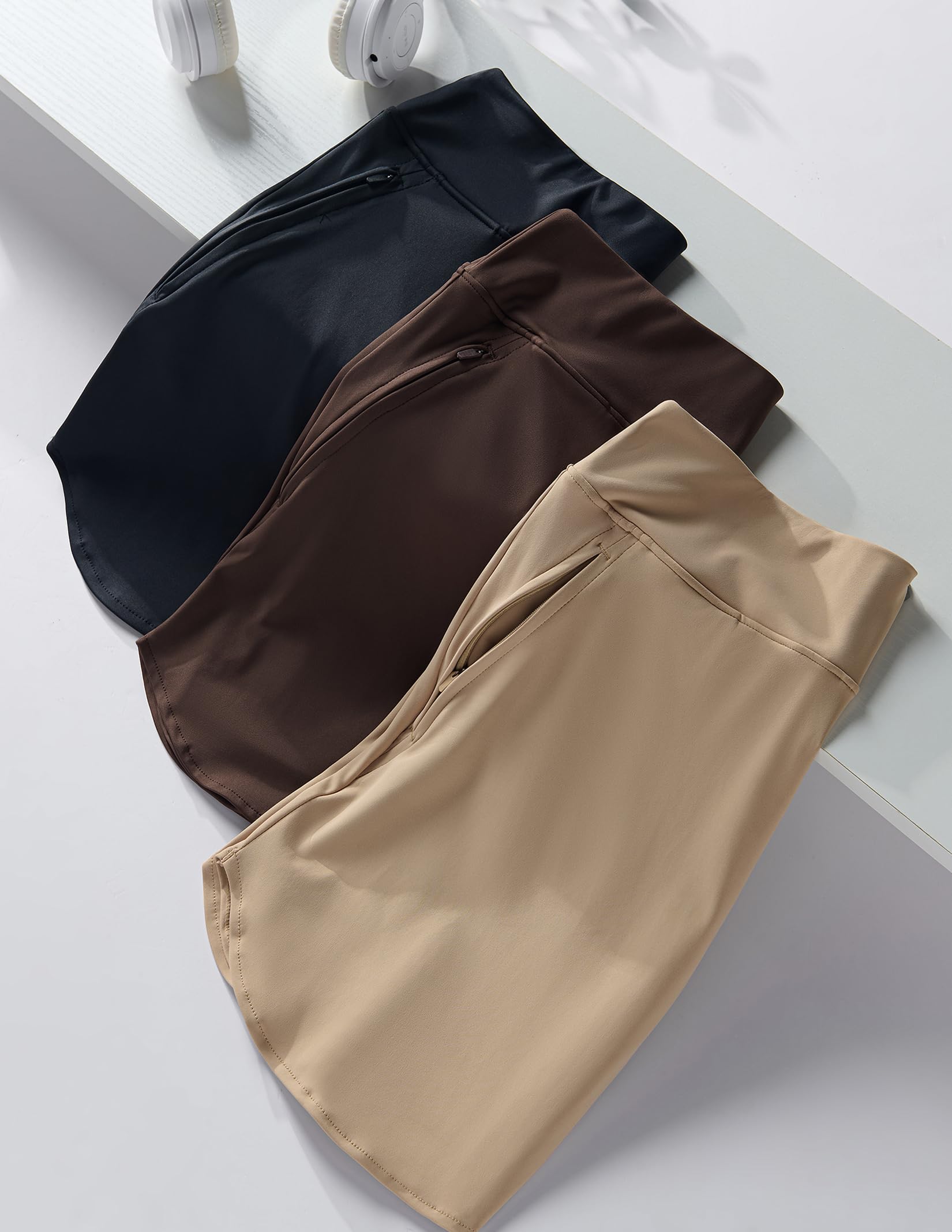 3 Pack Women’s Active Skorts with Pockets High Waist Athletic Skirts with Built-in Shorts for Tennis Golf Workout