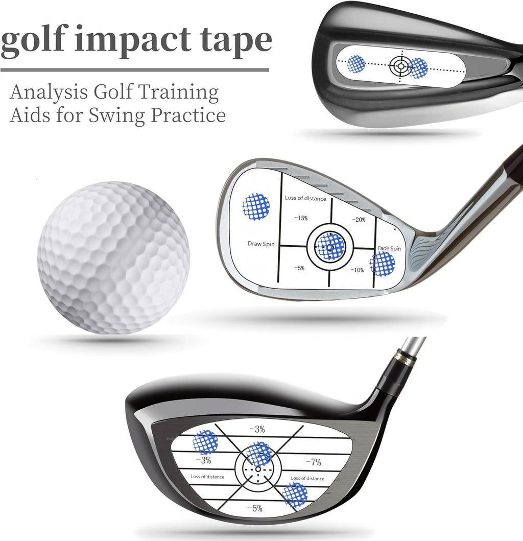 Golf Impact Tape Labels 180 PCS Golf Impact Stickers for Swing Training Improve Golf Swing Accuracy Distance Sticky Golf Pro Club Sweet Spot Consistency Analysis