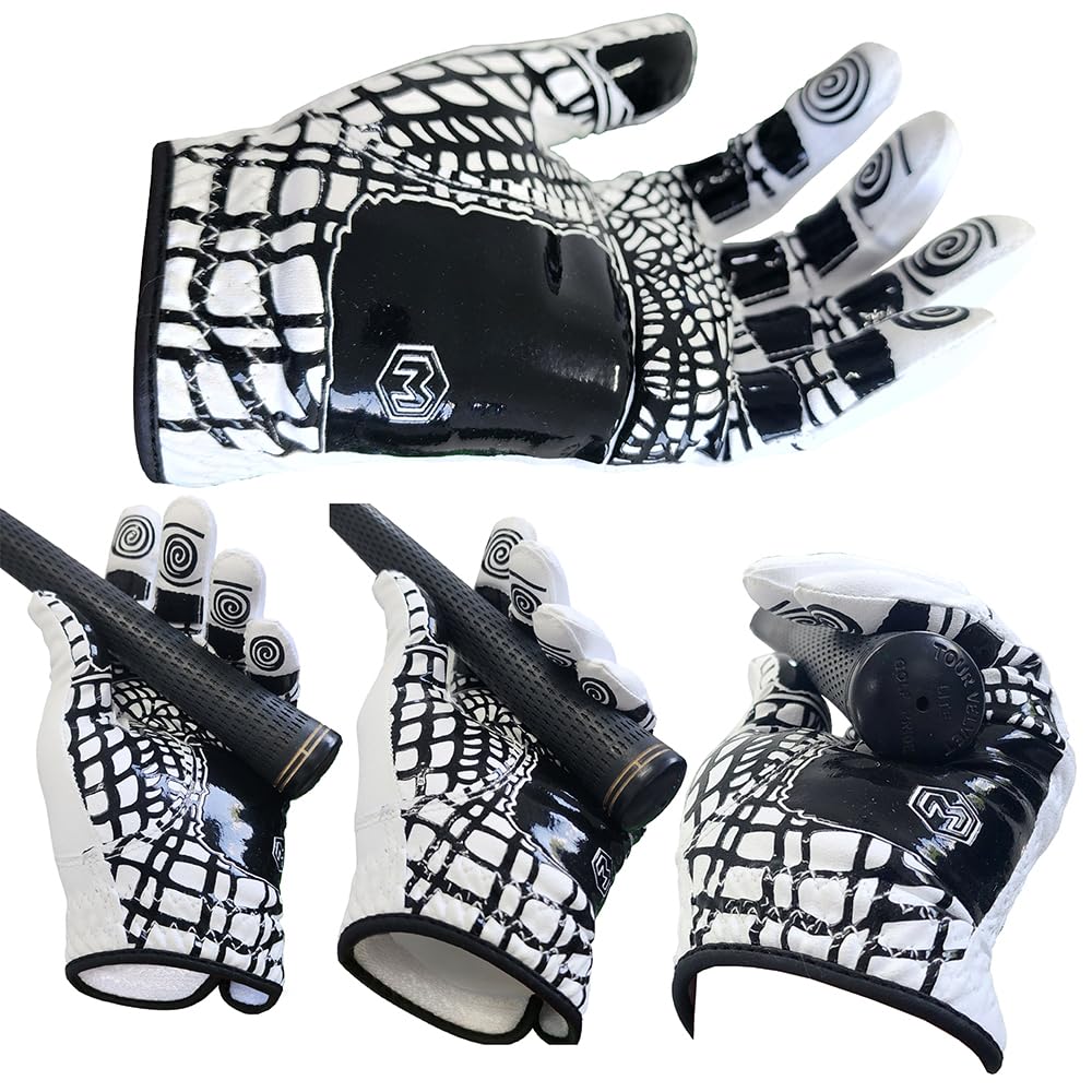 MONKEY GRIP Golf Glove Premium Synthetic Nonslip Spider Grip Tacky All Weather Slice Killer No Twist Left Hand