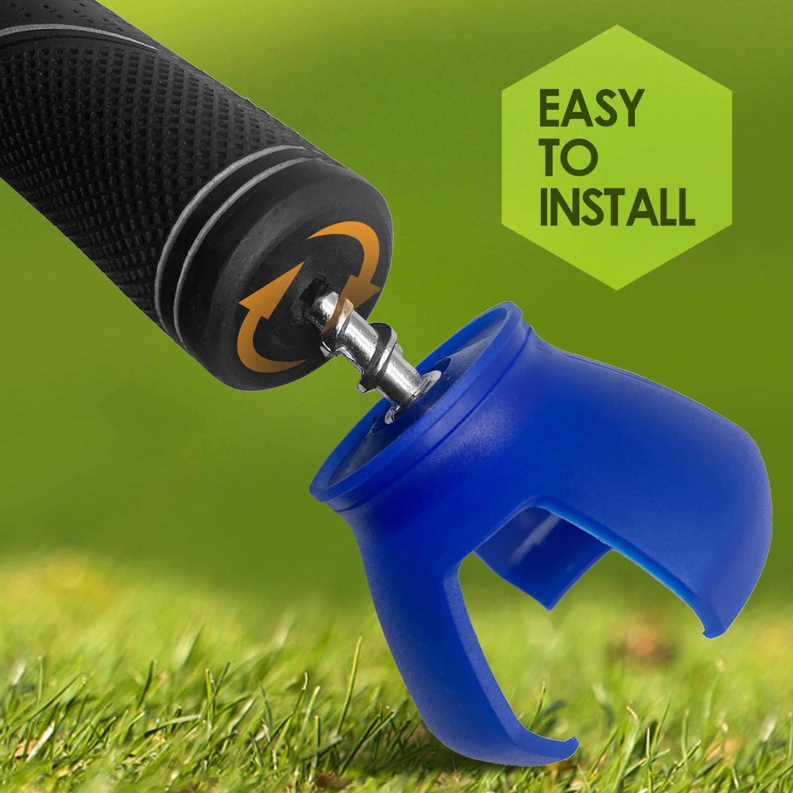 3-Prong Golf Ball Retriever Grabber Pick Up,Back Saver Claw Put On Putter Grip,Suction Cup Ball Grabber,Sucker for Golf Screws Tool