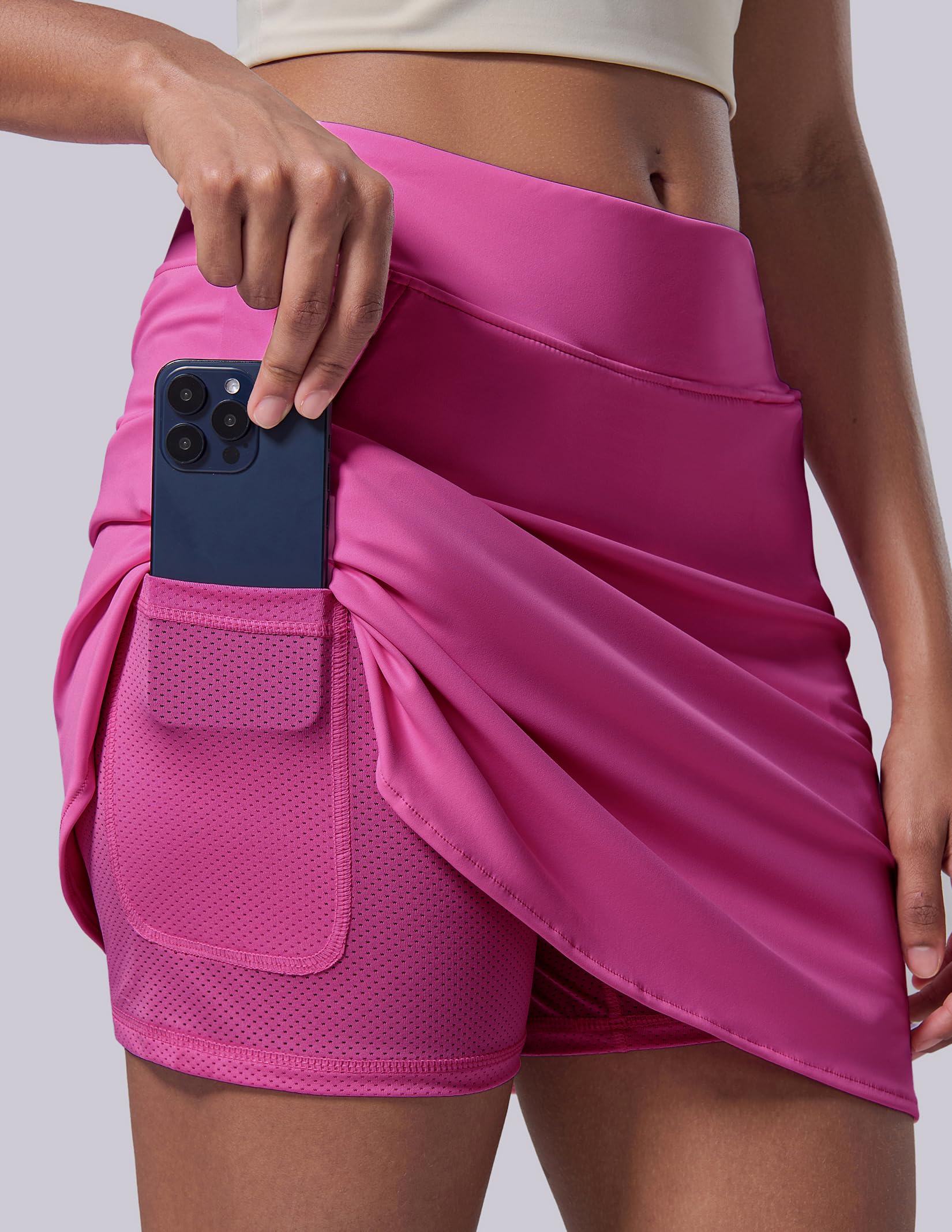 3 Pack Women’s Active Skorts with Pockets High Waist Athletic Skirts with Built-in Shorts for Tennis Golf Workout