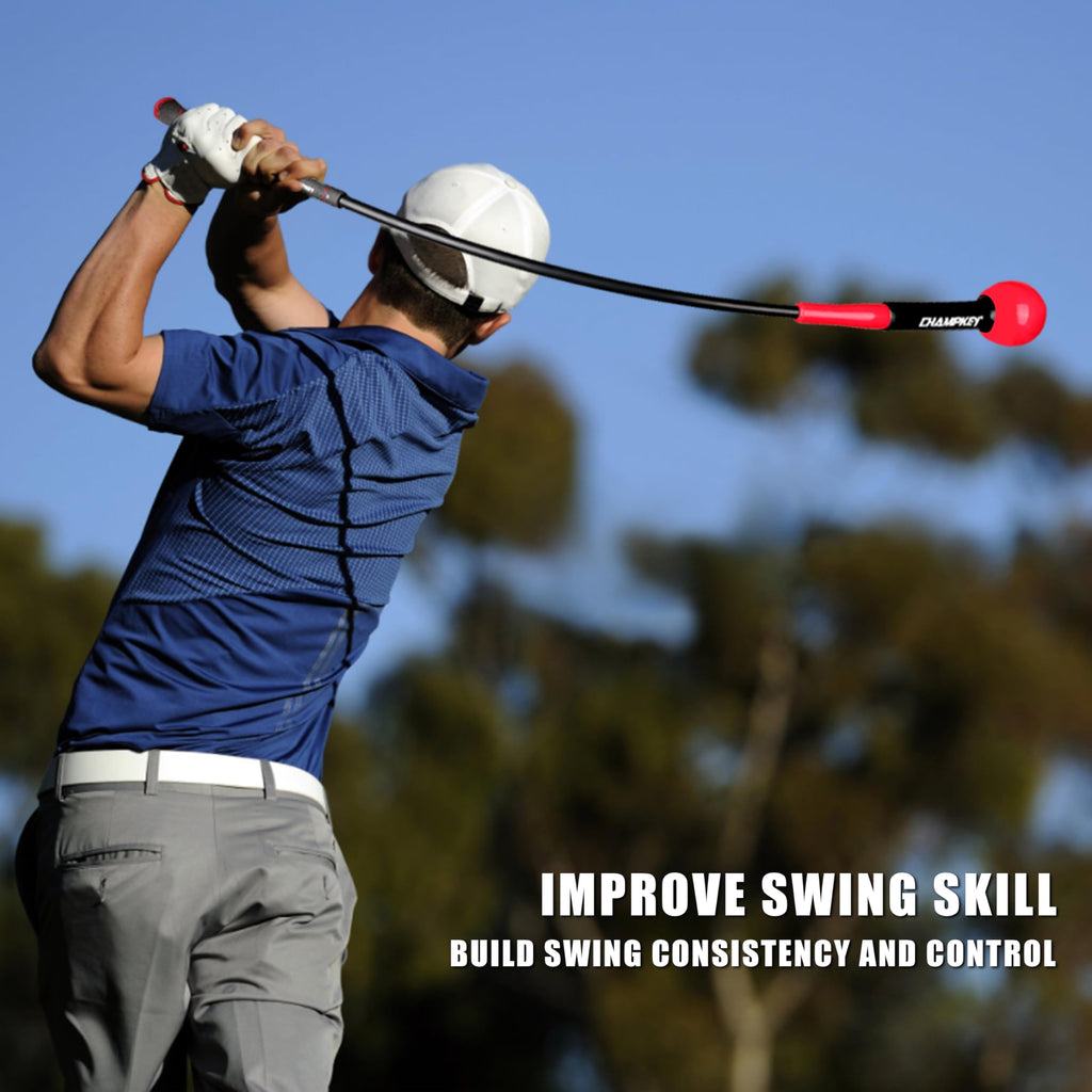 CHAMPKEY Golf Swing Trainer - Tempo & Flexibility Training Aids Warm-Up Stick Ideal for Golf Indoor & Outdoor Practice