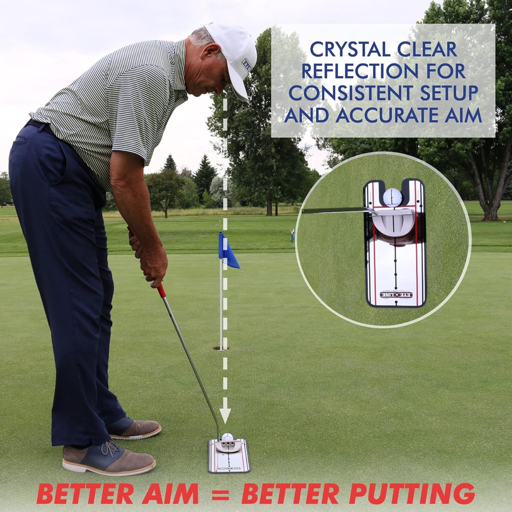 Genuine EyeLine Golf Alignment Putting Mirror - Top Training Aid on The PGA Tour - See Rapid Improvement - Helps Beginner, Junior, and Scratch Golfers
