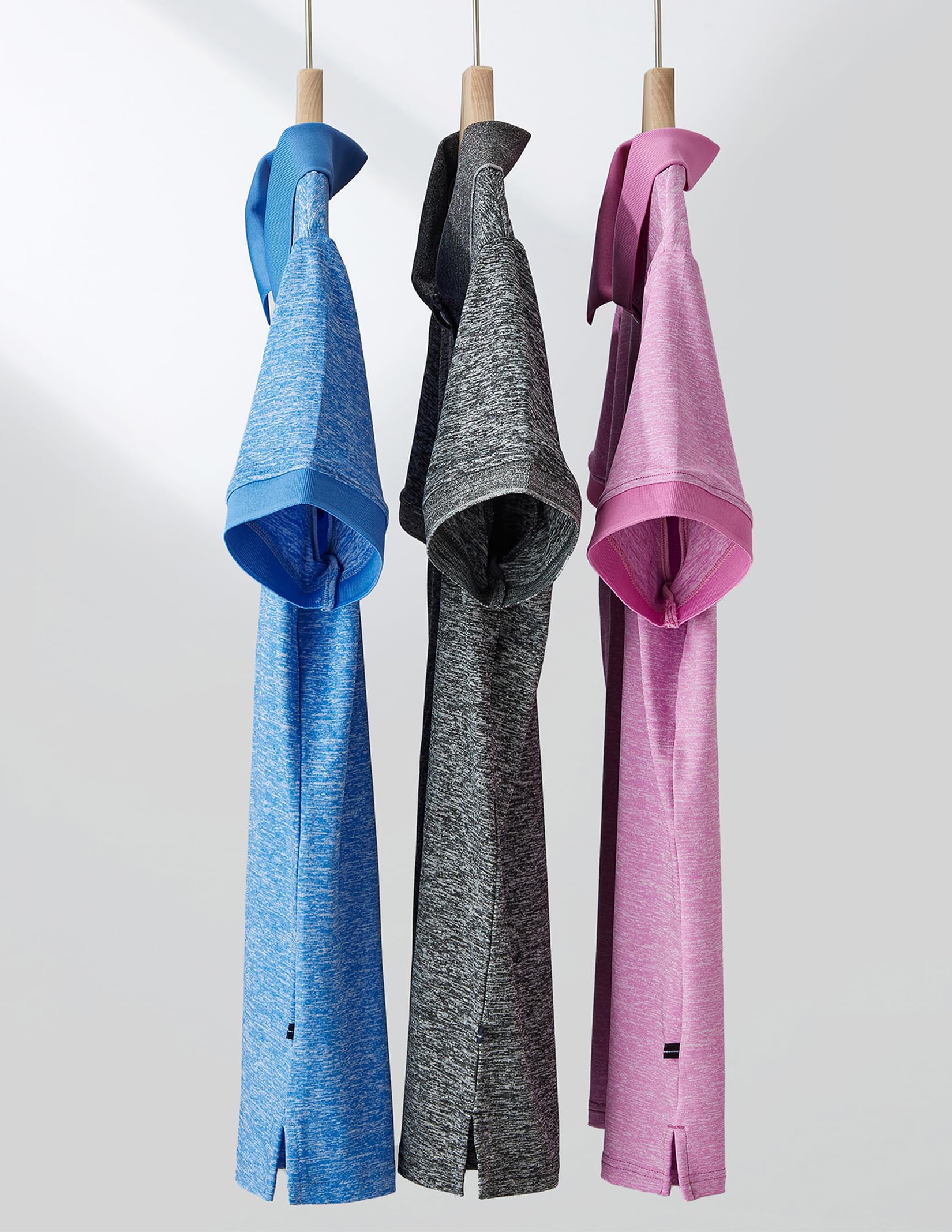 3 Pack Women's Athletic Dry Fit Polo Shirts, Wicking Short Sleeve Collared Golf T Shirt Tennis Tops