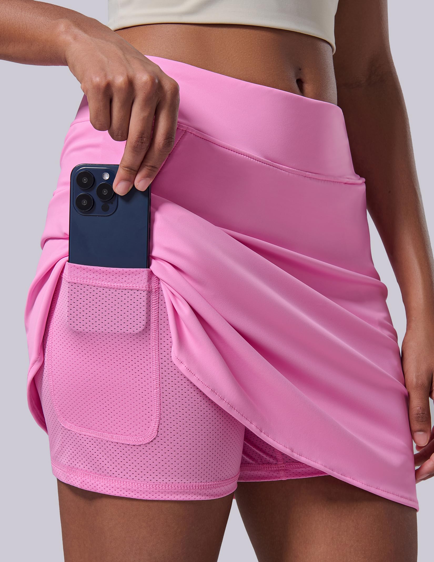 3 Pack Women’s Active Skorts with Pockets High Waist Athletic Skirts with Built-in Shorts for Tennis Golf Workout