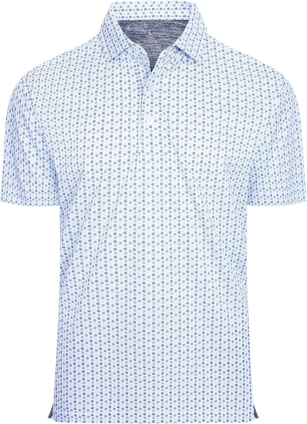 Alex Vando Mens Golf Shirt Moisture Wicking Classic Print Golf Shirts for Men