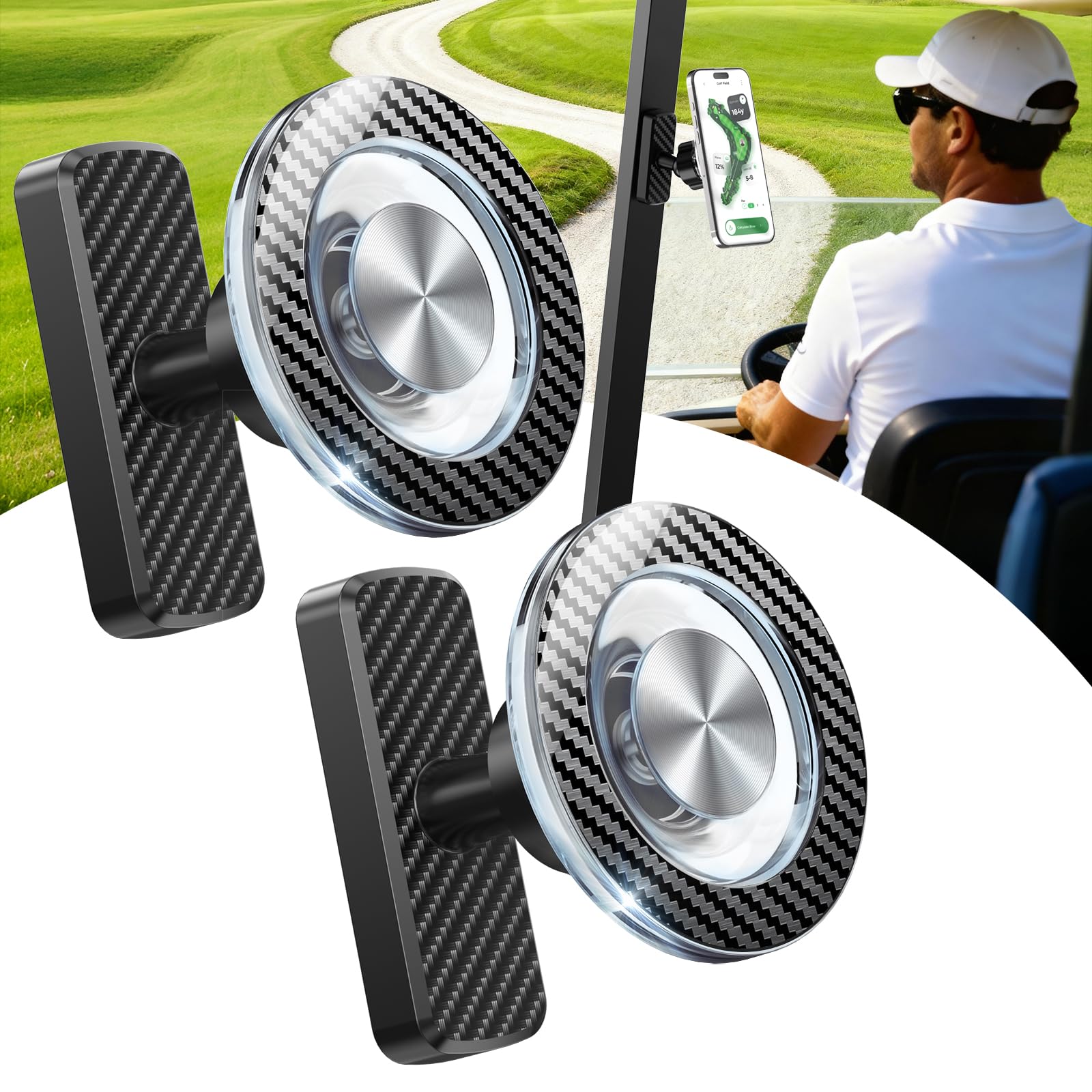 Magnetic Golf Cart Phone Holder, Golf Accessories Gifts for Men Dad Husband Unique, 360° Rotation Phone Mount for Golf Cart, Birthday Golf Gifts for Men Him Boyfriend, Golfers Must Haves Gadgets 2026