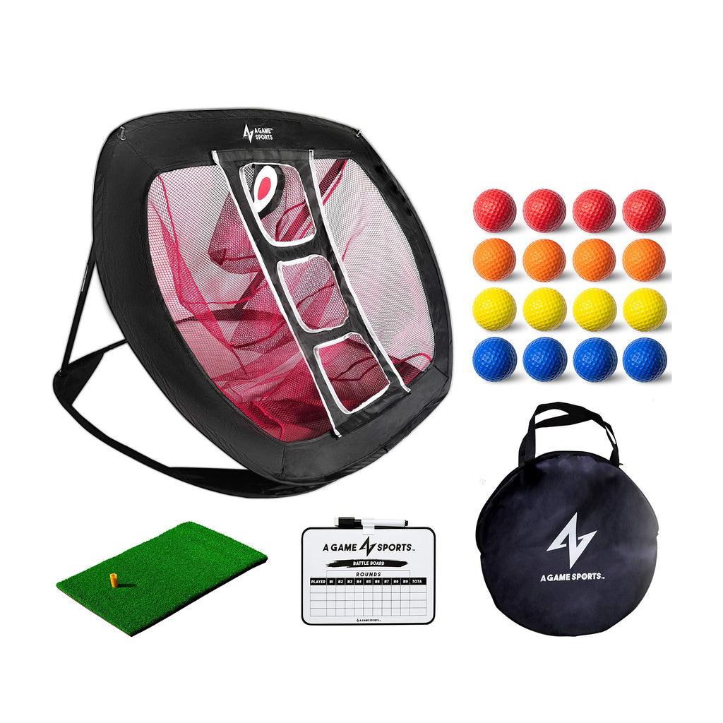 Golf Chipping Net with Mat - Practice Net for Backyard & Indoor/Outdoor Swing Training