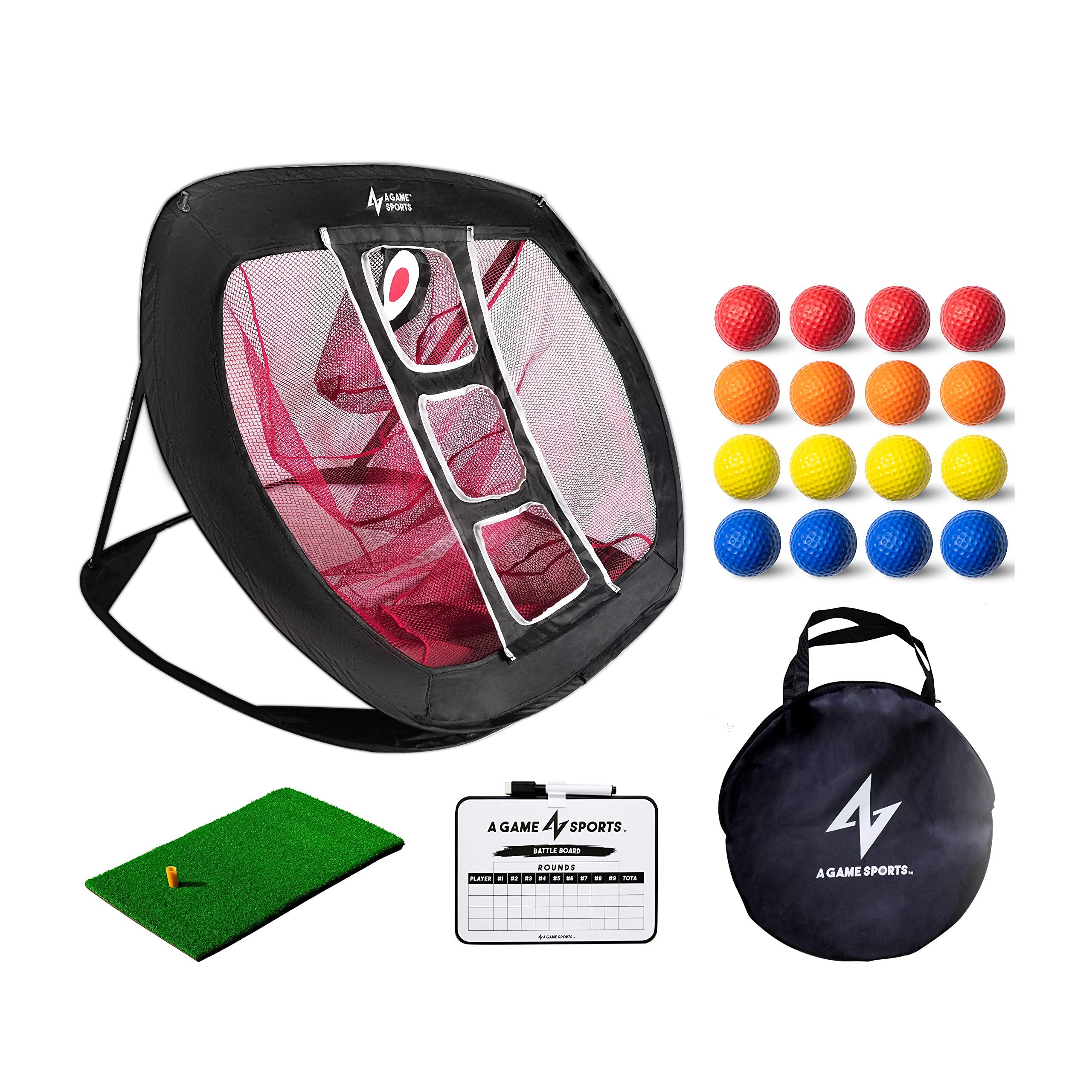 Golf Chipping Net with Mat - Practice Net for Backyard & Indoor/Outdoor Swing Training
