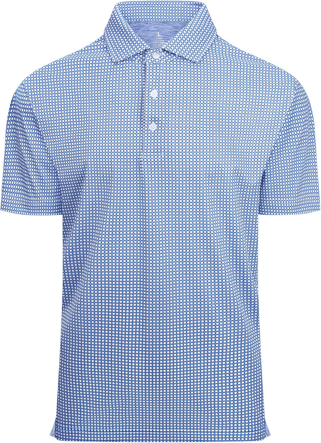 Alex Vando Mens Golf Shirt Moisture Wicking Classic Print Golf Shirts for Men