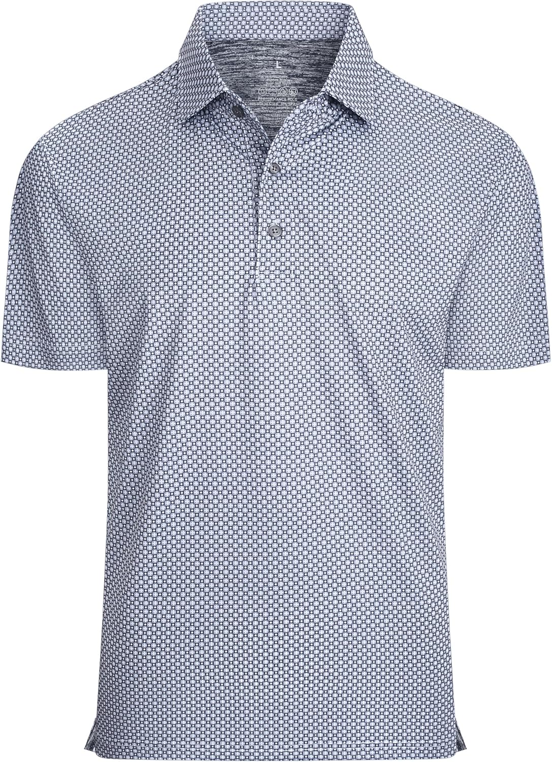 Alex Vando Mens Golf Shirt Moisture Wicking Classic Print Golf Shirts for Men