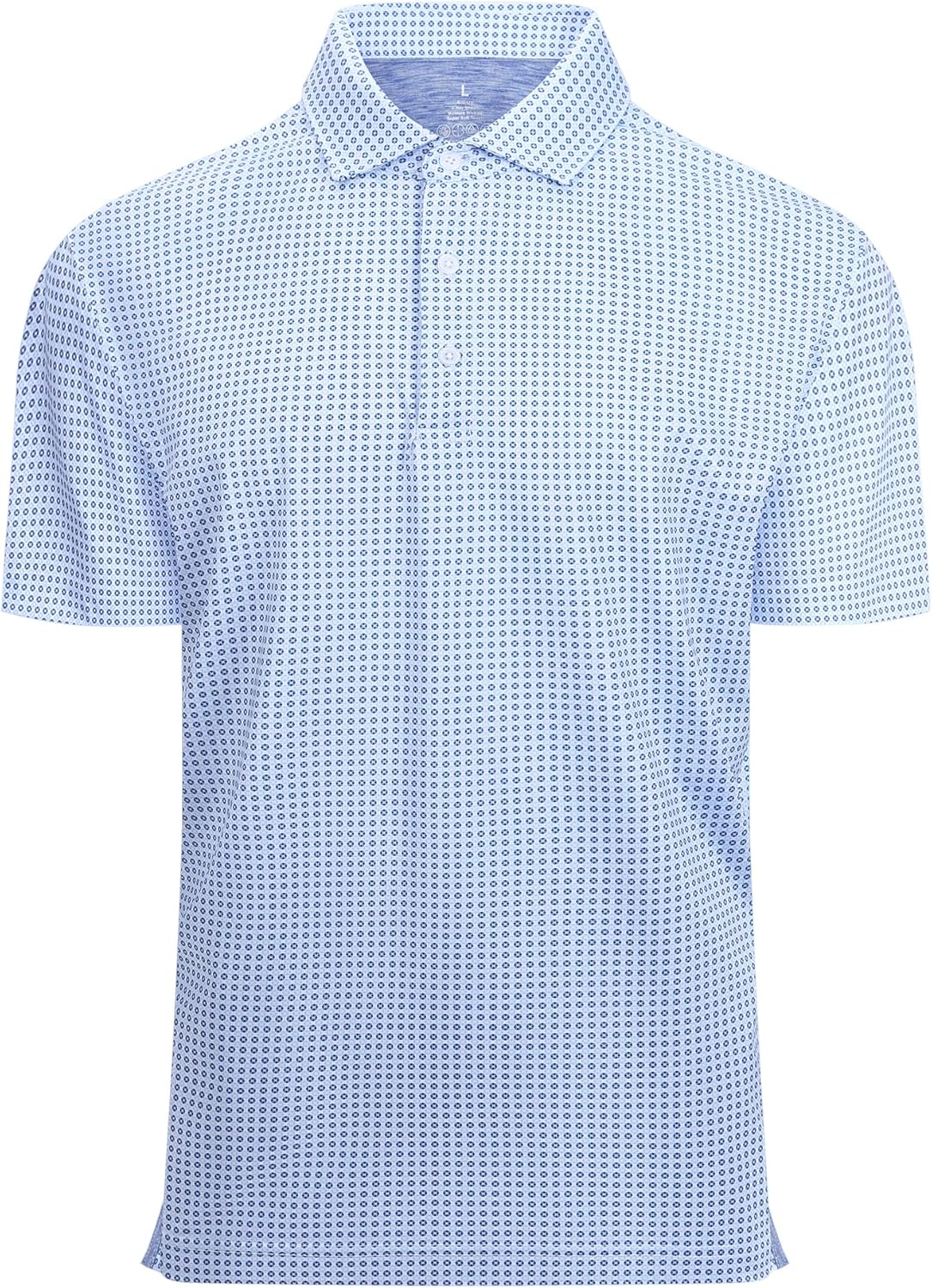 Alex Vando Mens Golf Shirt Moisture Wicking Classic Print Golf Shirts for Men