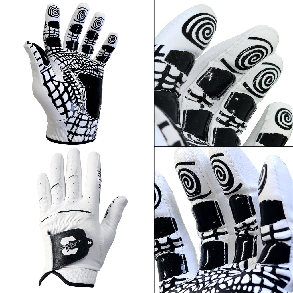 MONKEY GRIP Golf Glove Premium Synthetic Nonslip Spider Grip Tacky All Weather Slice Killer No Twist Left Hand