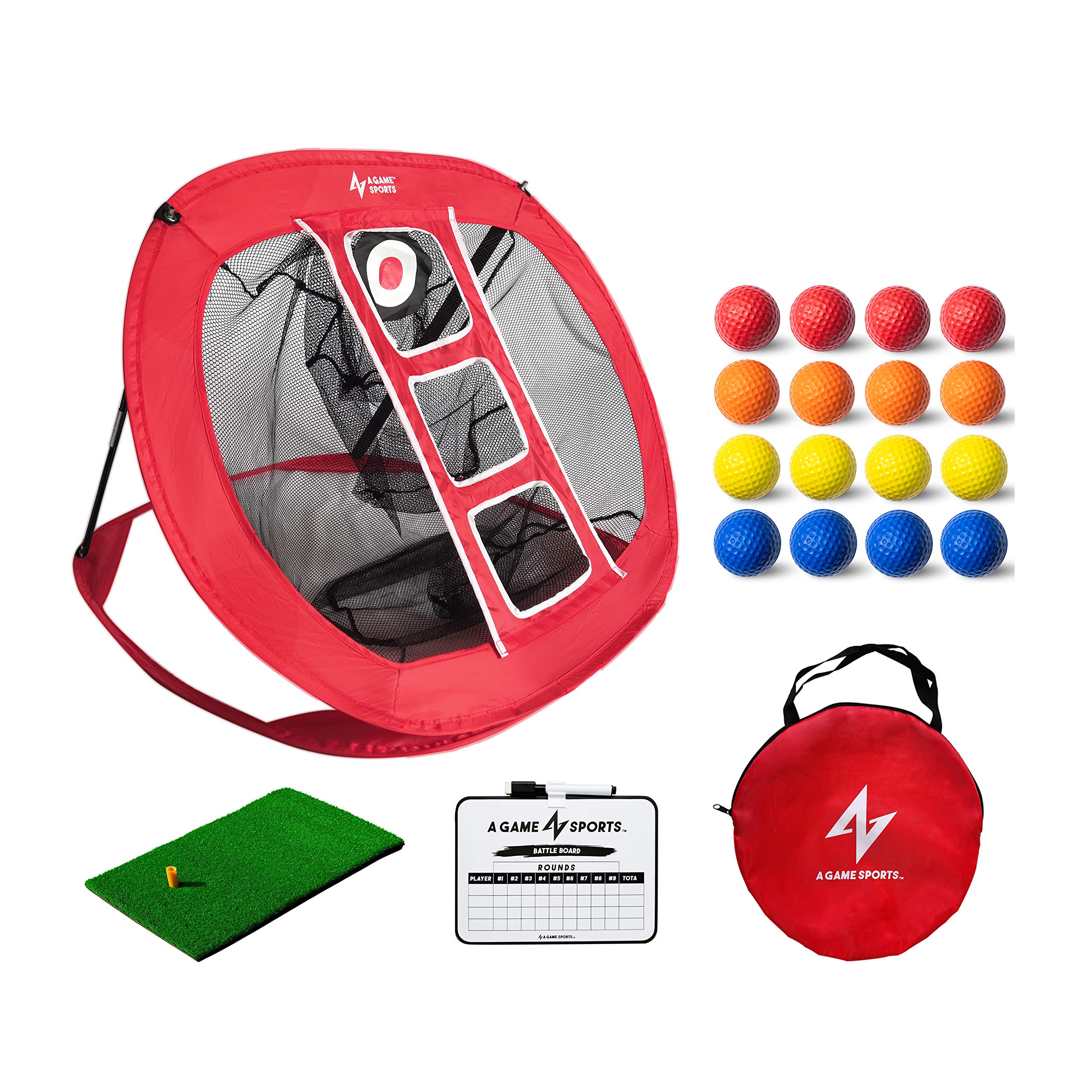 Golf Chipping Net with Mat - Practice Net for Backyard & Indoor/Outdoor Swing Training