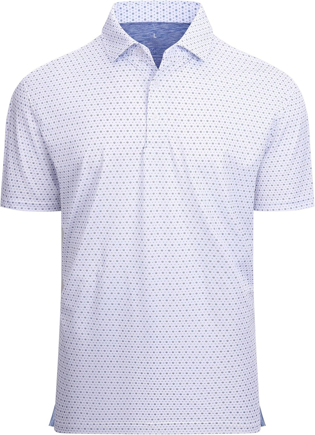 Alex Vando Mens Golf Shirt Moisture Wicking Classic Print Golf Shirts for Men