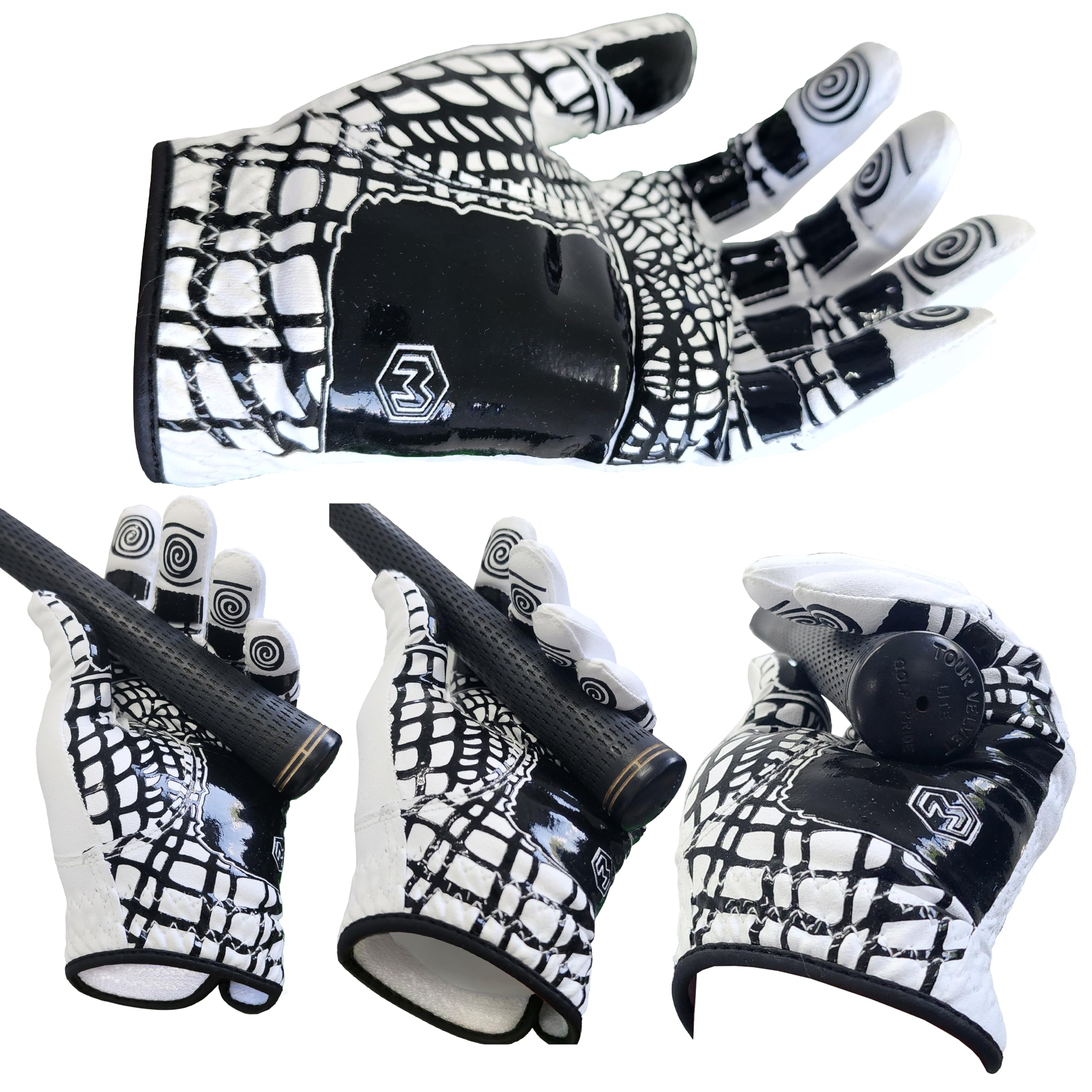 MONKEY GRIP Golf Glove Premium Synthetic Nonslip Spider Grip Tacky All Weather Slice Killer No Twist Left Hand